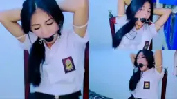 Culik Iket Cewek Daun Masih Muda di Kamar Semi BDSM