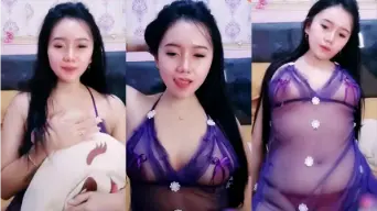 Mitha Lingerie Ungu Sexy Live Hot